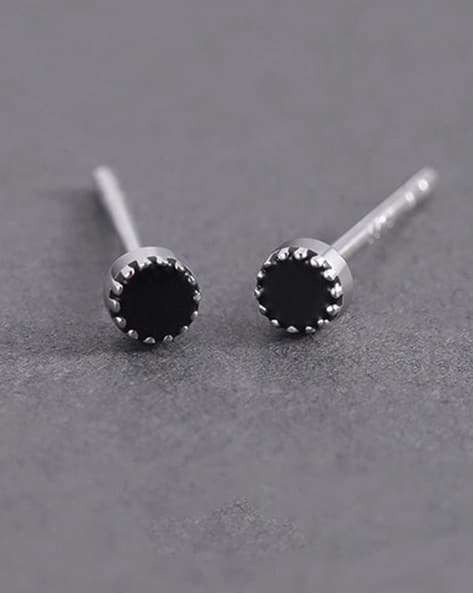 Salty Alpha Men Silver-Plated Studs Earrings