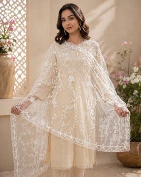 indie picks Net Dupatta with Elegant Weaving-picture-34