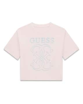 guess Logo Print Regular Fit Round-Neck T-Shirt-picture-16