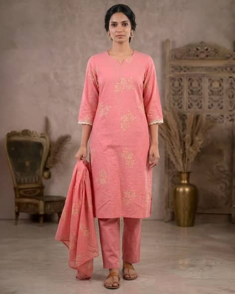 Kiana House Of Fashion Women Printed 3-Piece Kurta Suit Set