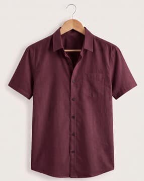 tigersnake Men Regular Fit Shirt with Curved Hem-picture-12