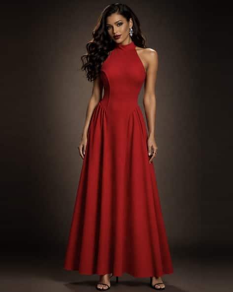 Buda Jeans Co Women Maxi Length Fit and Flare Dress