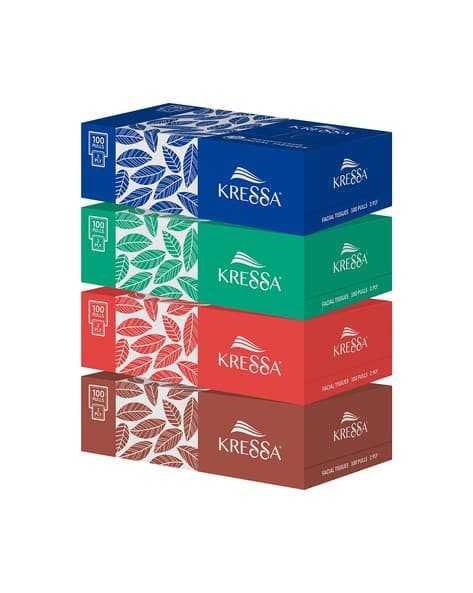 Kressa Pack of 4 Health Care Face Tissue
