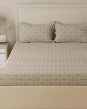 huesland 144 TC Premium Cotton King Bedsheet with Pillow Covers-picture-22