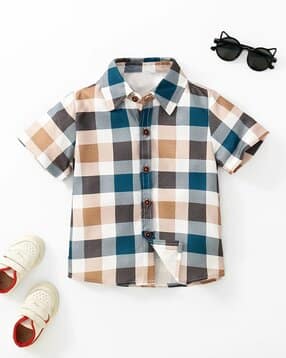 tior Boys Checks Relaxed Fit Shirt-picture-34