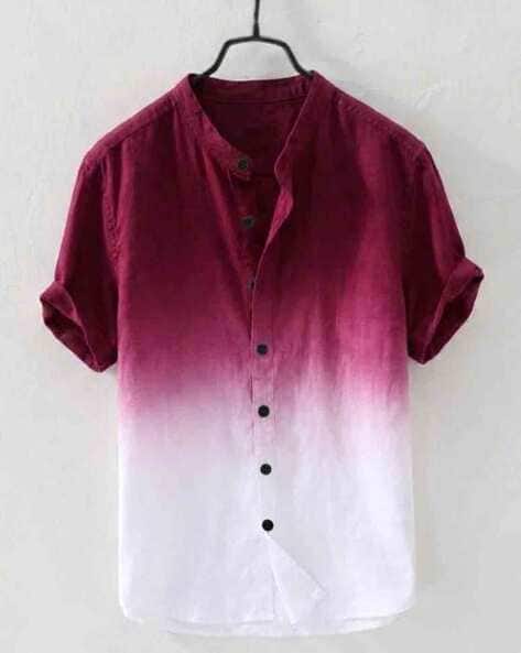 TIGERSNAKE Men Ombre-Dyed Regular Fit Shirt - Image 1