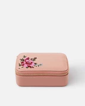 accessorize london Women Small Floral Embroidered Jewellery Box-picture-42