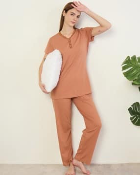 sweet dreams Women Embroidered Top & Pyjamas Set-picture-15