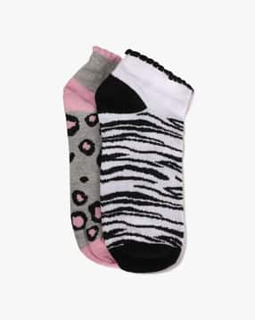 yousta Women Pack of 2 Animal Print Ankle-Length Socks-picture-23