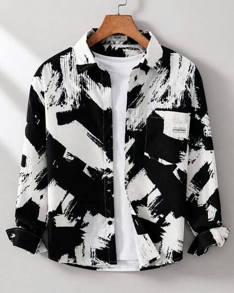 Buda Jeans Co Men Abstract Print Regular Fit Shirt