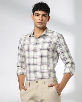 netplay Men Checked Slim Fit Shirt with Patch Pocket-picture-11