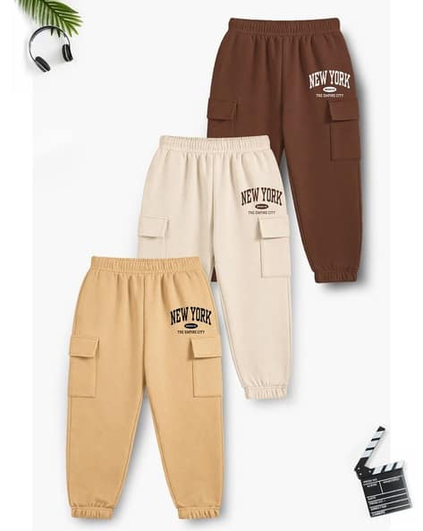 Trampoline Boys Pack of 3 Mid-Rise Joggers