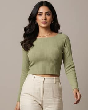 nyrika Women Ribbed Relaxed Fit Top-picture-15