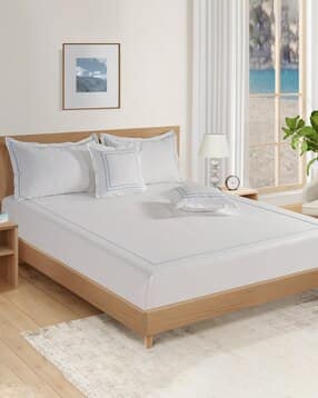 Bedsheet with Duvet & Pillow Covers- 350TC-image-41