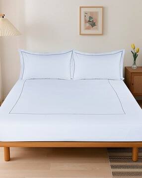 Bedsheet with Duvet & Pillow Covers- 350TC-image-25