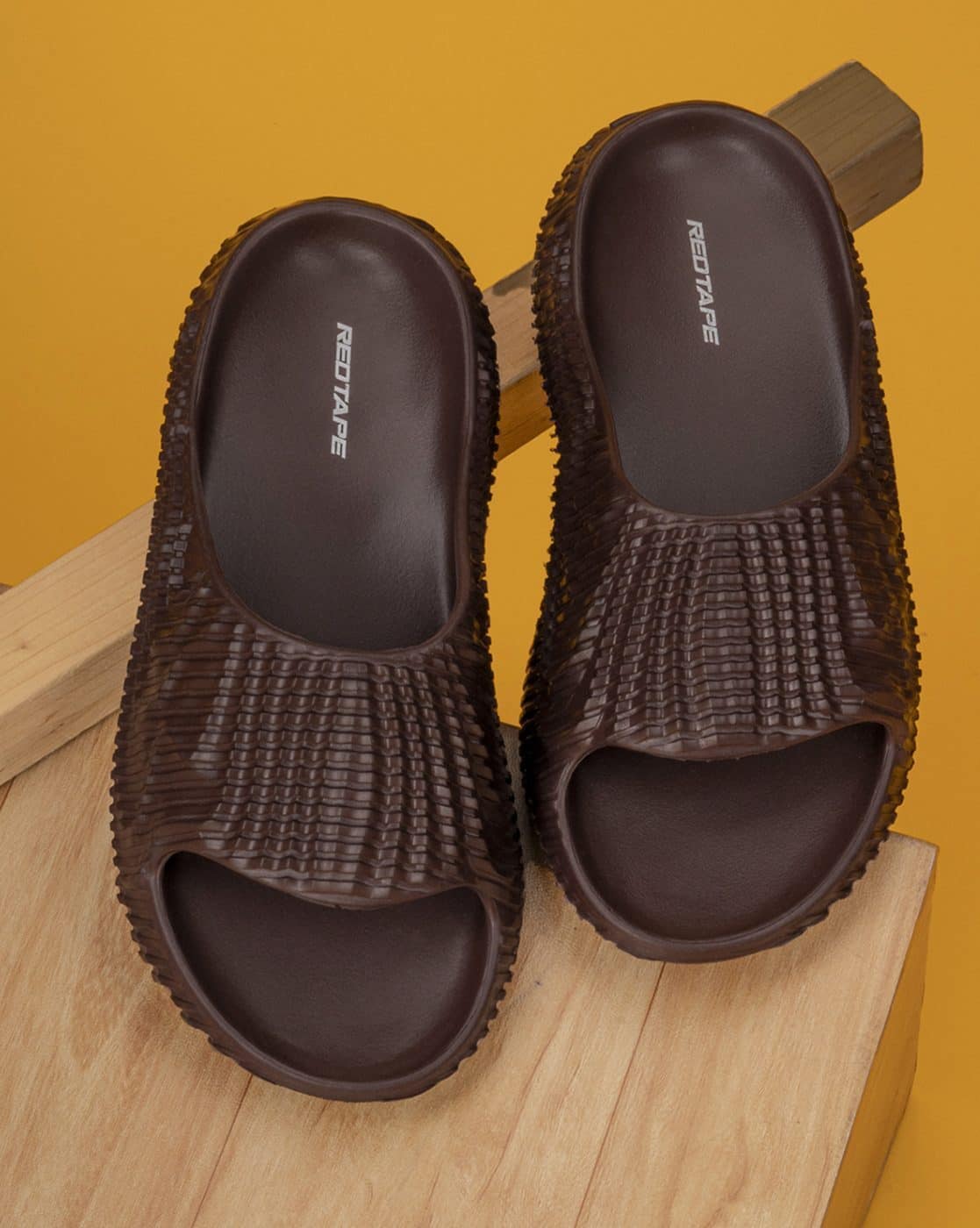 Buy RED TAPE Open-Toe Slip-On Flip-Flops Online | Ajio.com
