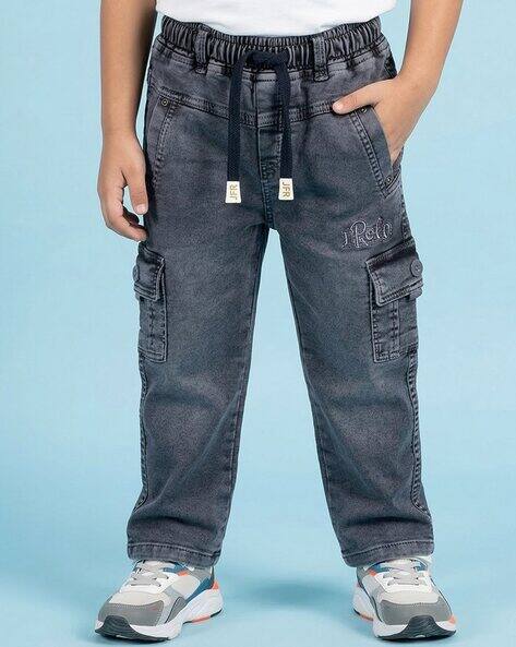 JFR Boys Embroidered Mid-Rise Straight Jeans