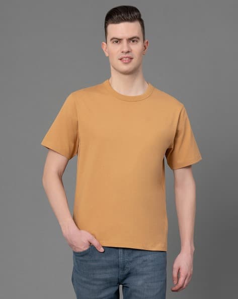 RED TAPE Men Regular Fit Crew-Neck T-Shirt