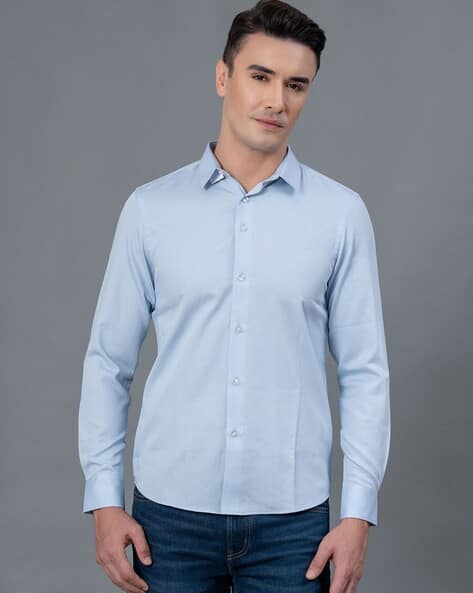 RED TAPE Men Regular Fit Spread-Collar Shirt