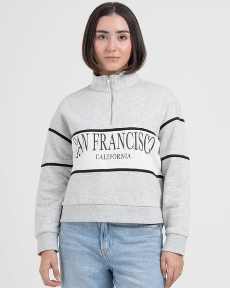 RED TAPE Women Typographic Print Regular Fit Sweatshirt