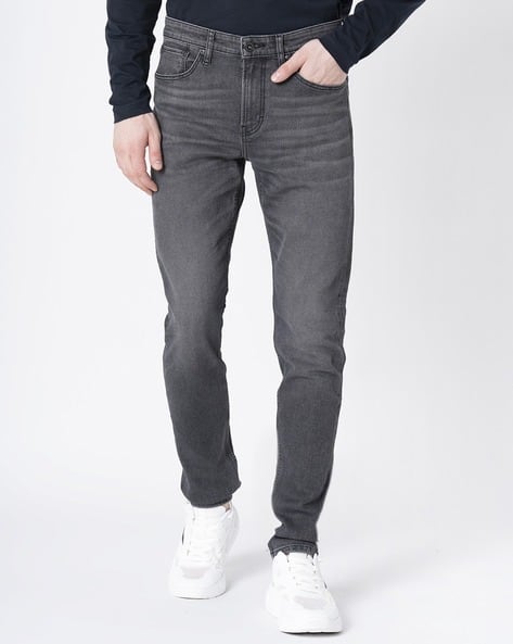 RED TAPE Men Washed Mid-Rise Regular Fit Jeans