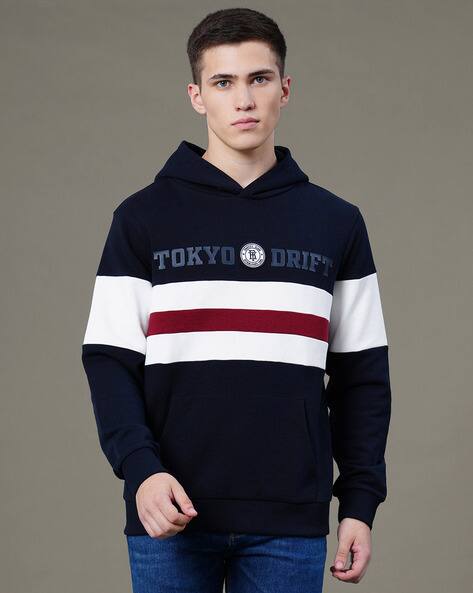 RED TAPE Men Colourblock Relaxed Fit Hoodie