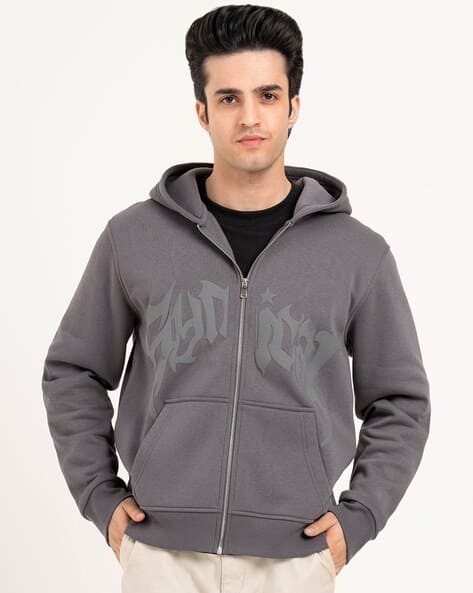 RED TAPE Men Regular Fit Graphic Hoodie