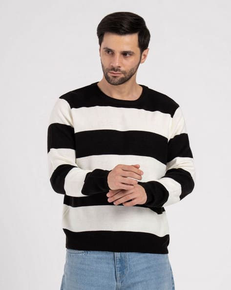 RED TAPE Men Striped Regular Fit Pullover