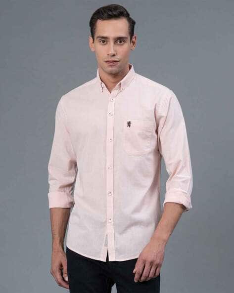 RED TAPE Heathered Shirt with Button-Down Collar