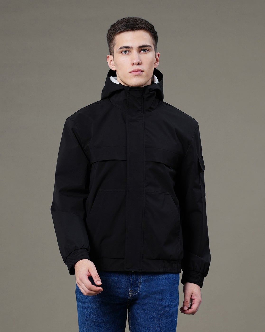 Buy RED TAPE Men Regular Fit Zip-Front Jacket Online | Ajio.com