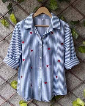 buda jeans co Women Striped Regular Fit Shirt-picture-31