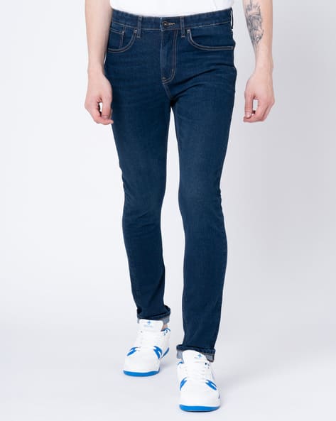 RED TAPE Men Skinny Fit Jeans with 5-Pocket Styling