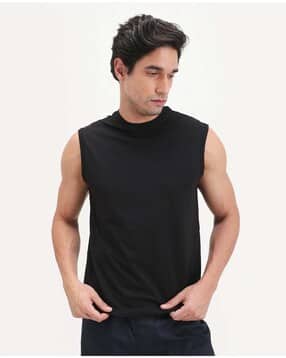 rare rabbit Men Regular Fit Crew-Neck Vest-picture-13