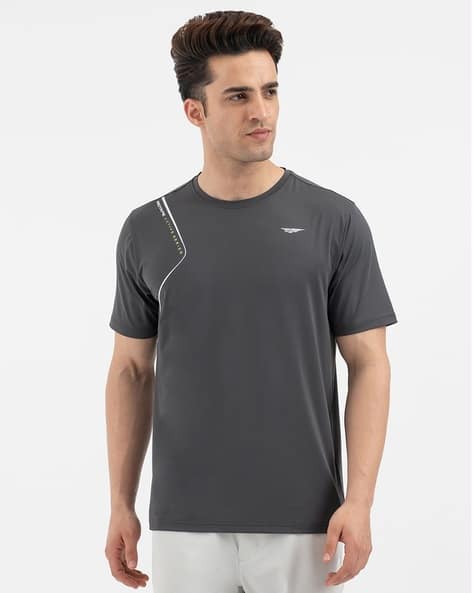 RED TAPE Men Graphic Regular Fit Round-Neck T-Shirt