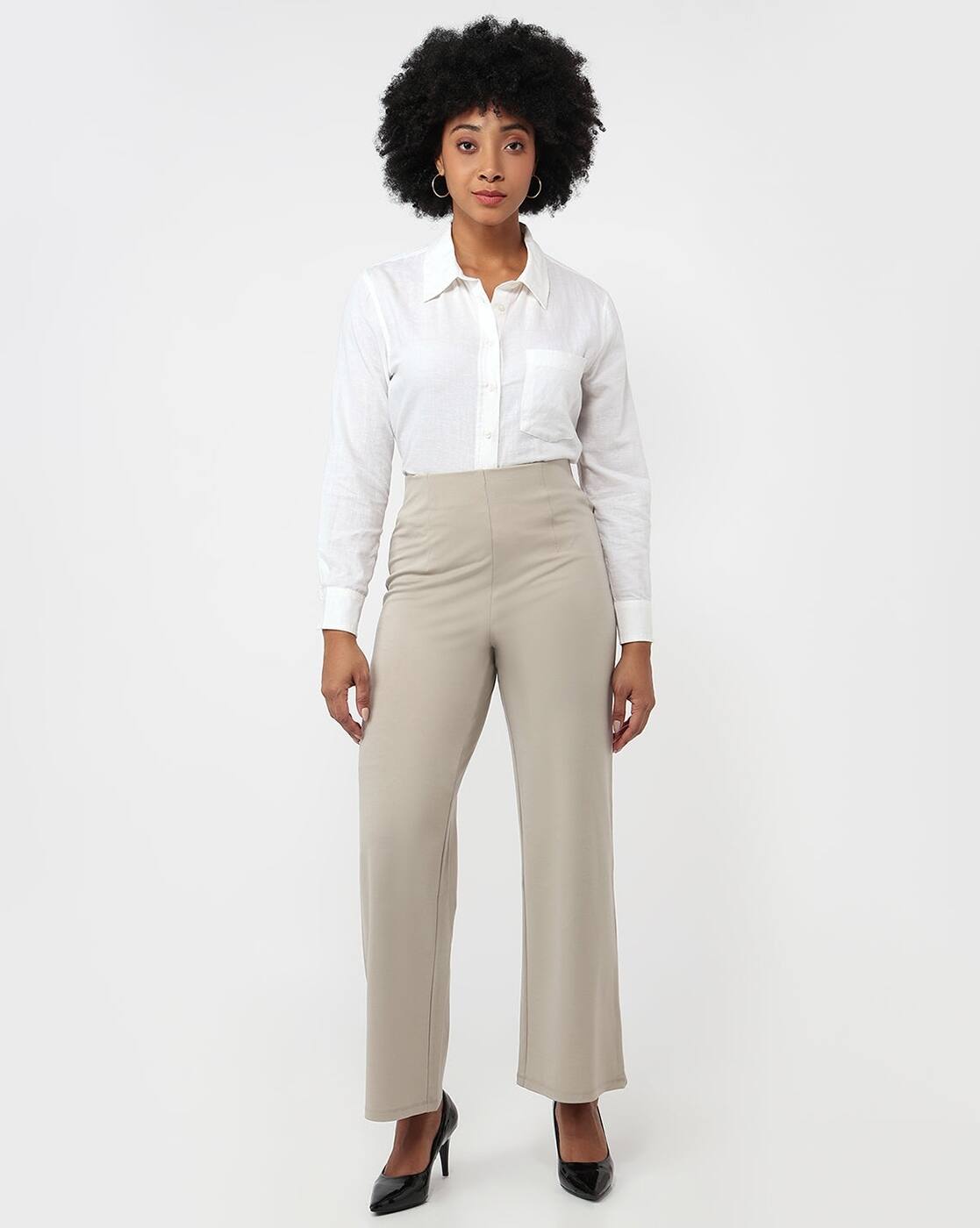 Women High-Rise Relaxed Fit Pants