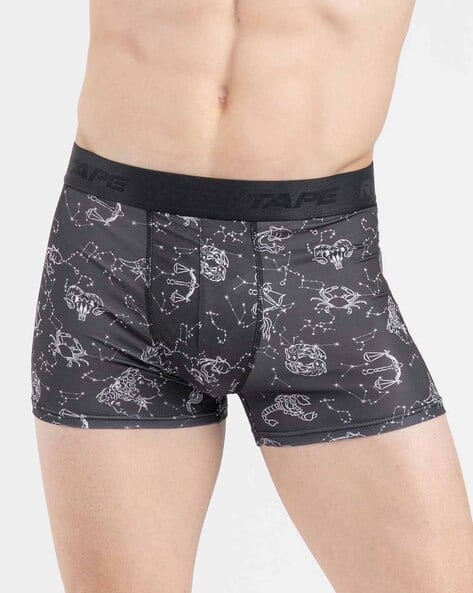 RED TAPE Men Graphic Print Trunks with Elasticated Waist