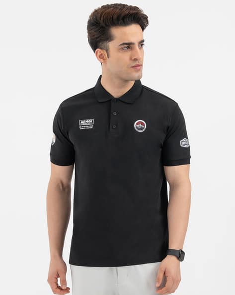 RED TAPE Men Embroidered Regular Fit Polo T-Shirt