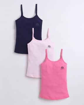 bumzee Girls Pack of 3 Slip with Round Neck-picture-52