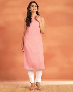 fabindia Women Boat-Neck Straight Kurta-picture-53