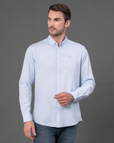 RED TAPE Men Regular Fit Shirt with Button-Down