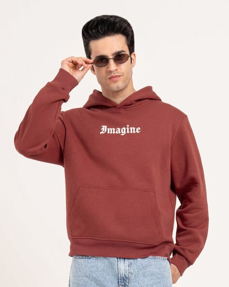 RED TAPE Men Regular Fit Graphic Hoodie