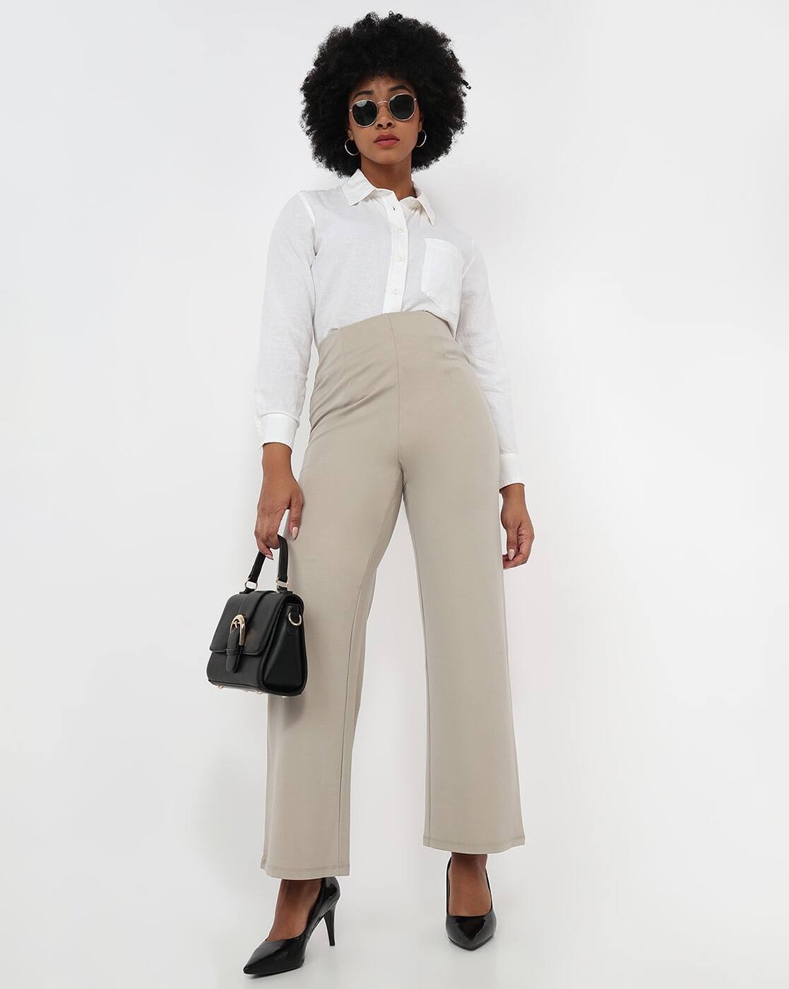 Women High-Rise Relaxed Fit Pants