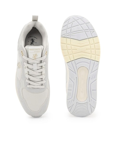 Men Round Toe Lace-Up Fastening Sneakers - Image 6
