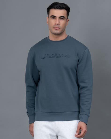 RED TAPE Men Typographic Print Regular Fit Sweatshirt