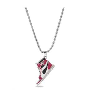 men jordan pink chain