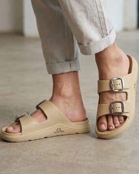 carlton london Men Double-Strap Slides with Buckle Fastening-picture-15