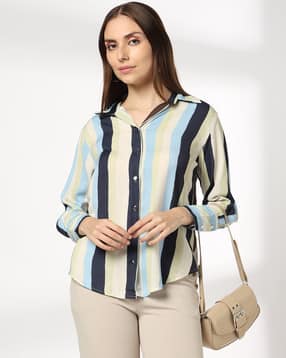 fig Women Striped Regular Fit Shirt-picture-25