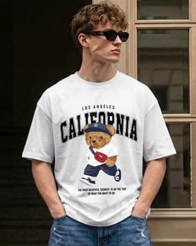 ausk Men Graphic Print Loose Fit Round-Neck T-Shirt-picture-13