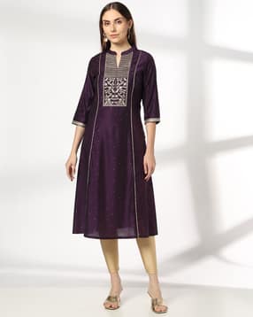 avaasa mix n' match Women Embellished Flared Kurta with Insert Pocket-picture-44