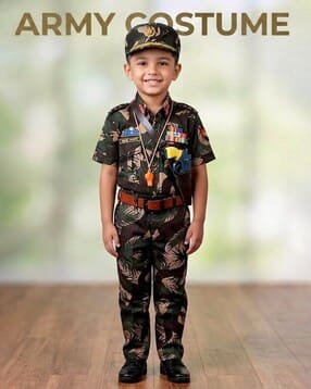 new gen Boys Camouflage Print Shirt & Pants Set-picture-44